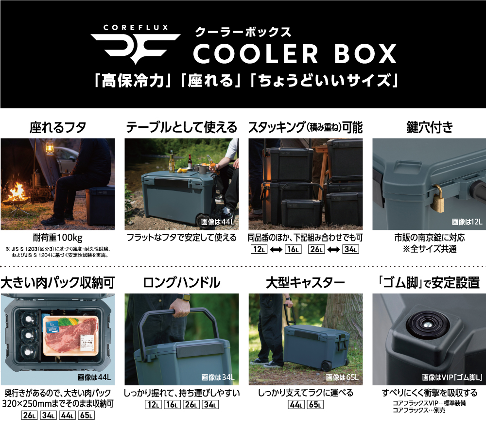 コアフラックスクーラーボックスVIP　特長